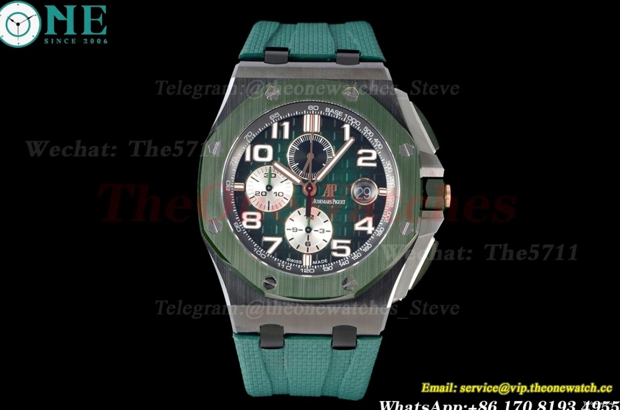 Ceramic Green A3126 2020 44mm Royal Offshore Oak RSF Dial RU 0411